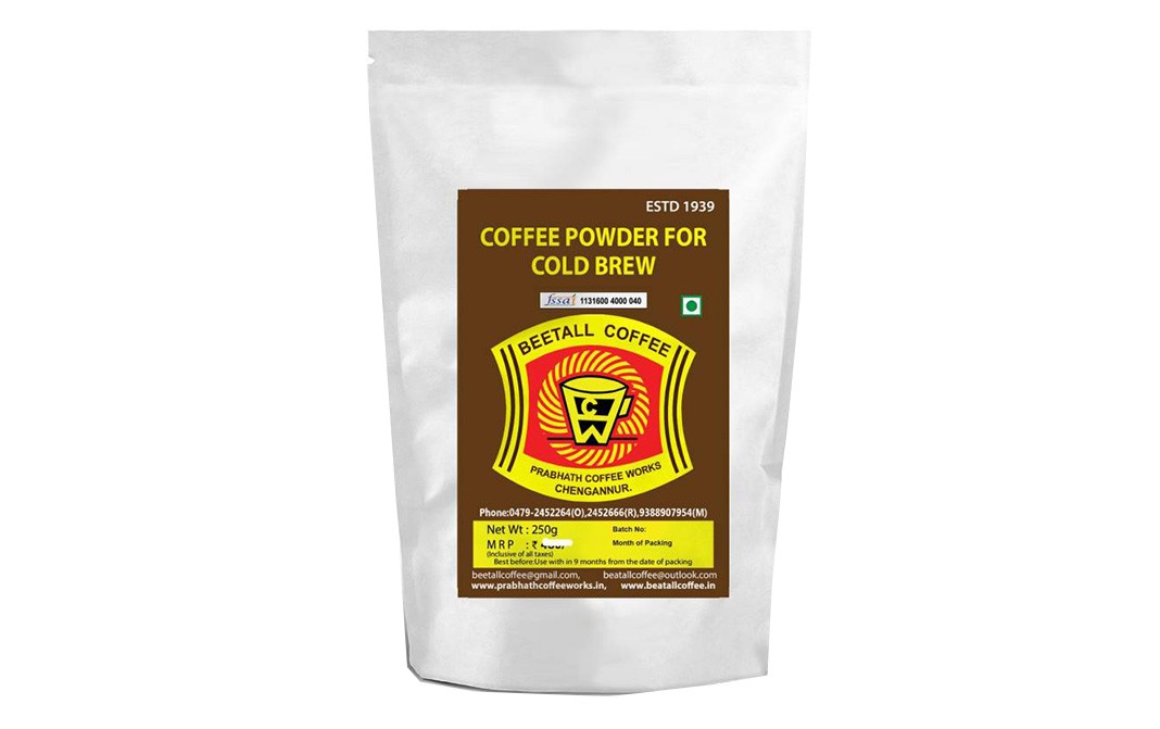 Beetall Coffee Powder For Cold Brew  Pack  250 grams